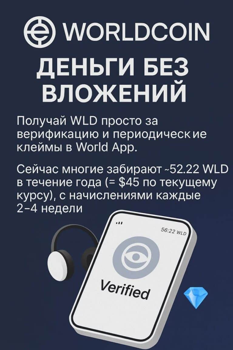 Worldcoin: Заработок без вложений