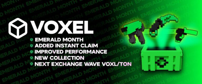 VOXEL перезапуск: фарм EMERALD и обмен на TON 27 мая
