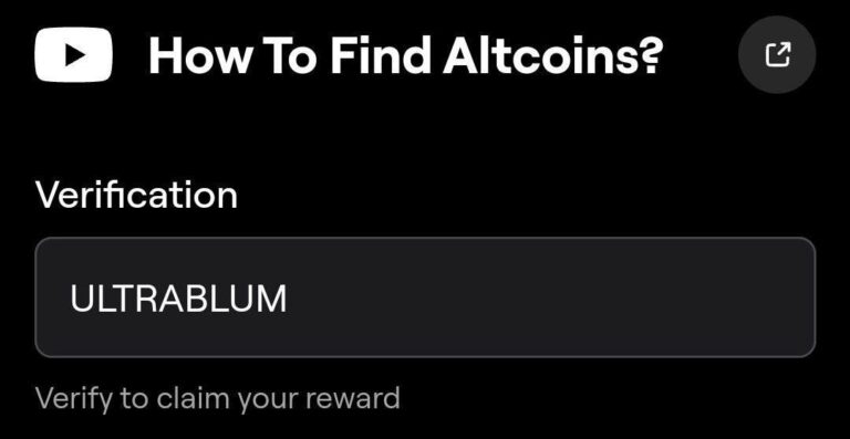 Blum: Промокод ULTRABLUM для видео ‘How To Find Altcoins?’