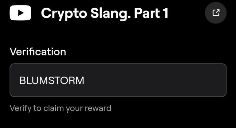 Blum: Код BLUMSTORM для Crypto Slang. Part 1