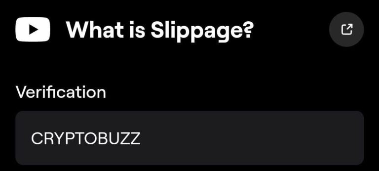 Blum: Получение кода CRYPTOBUZZ для видео ‘What is Slippage?’