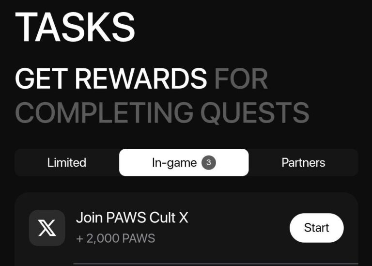 PAWS: Задание на 24 часа – Получите 2000 PAWS