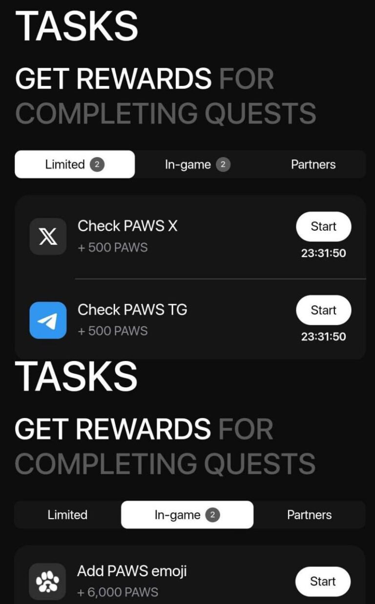 PAWS: Новое задание на 24 часа – Забираем 6000 PAWS