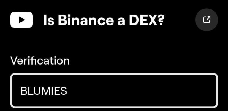 Blum Код к видео Is Binance a Dex? Промокод BLUMIES