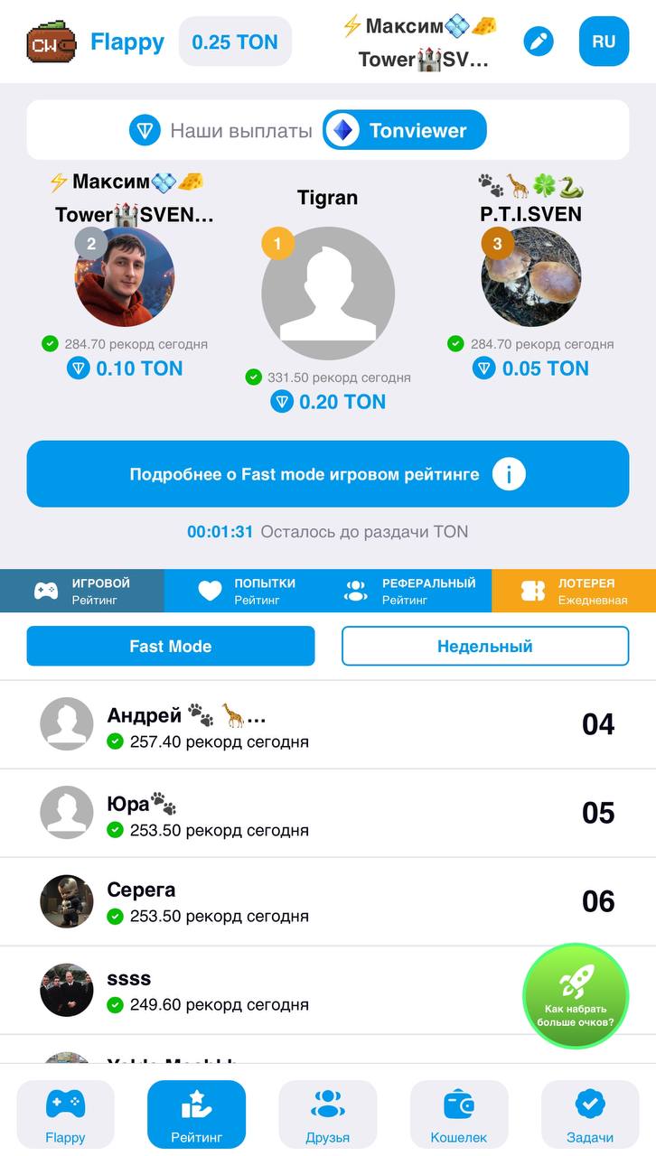 CW Games: Зарабатывай TON в играх без вложений
