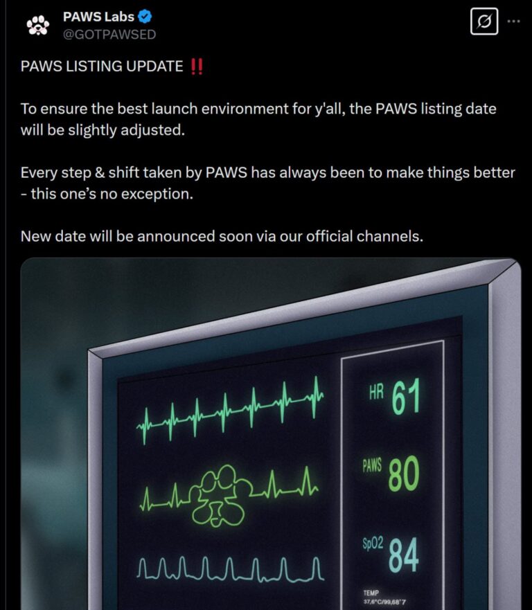 PAWS переносят листинг: новая дата будет объявлена